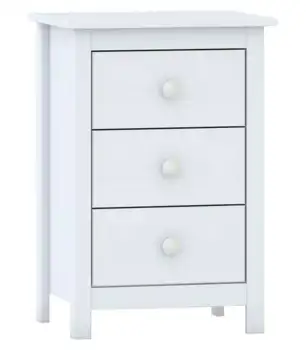 Solid wood table with three drawers Tabac white translucent 
Solid wood table with three drawers Tabac white translucent