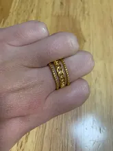 Anillo de oro euroamericano para mujer, anillos de acero inoxidable, anillos abiertos para mujer, joyería de cadena de acero inoxidable