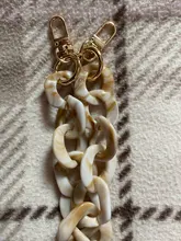 Bag-Accessory Replacement-Chain Shoulder-Handle-Chain Luxury Strap Acrylic Beige Resin