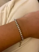 Pulsera de tenis de CZ para mujer, de 3mm, 5MM, 17cm y 19CM, joyería de moda de boda, regalo de Navidad S5650, 925