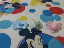 Chupete de silicona para bebé con tapa y forma de mariposa, tetina redonda y plana, para dormir, suministros para morder masticar