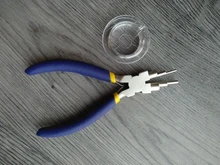 Juegos de herramientas de joyería DIY con Alicates de punta redonda de acero al carbono y cable de cobre para joyería DIY, colores mezclados F80