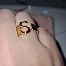 Foxanry-anillos con letras en inglés para mujer, Plata de Ley 925, 26, chapado en oro Vintage francés Irregular, regalos de joyería para fiesta