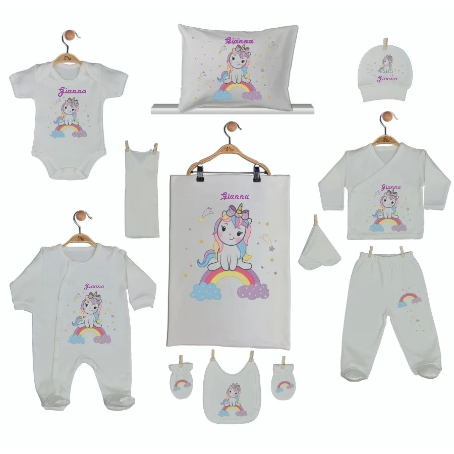Hospital Output Set New Born Baby Girl set 11 Piece set 100 Cotton Production Custom Name lettering Custom Pouch Baby kit 2021 summer
Hospital Output Set New Born Baby Girl set 11 Piece set 100 Cotton Production Custom Name lettering Custom Pouch Baby kit 2021 summer