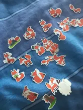 40 unids/lote divertido pequeño zorro DIY decorativo papel de etiqueta engomada del teléfono del ordenador portátil del coche álbum diario mochila niños pegatinas