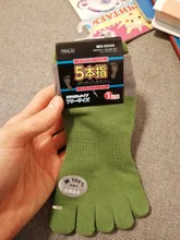 Calcetines de Invierno 1 pares 38-43 de los hombres al aire libre \ transpirable de algodón dedo del pie calcetines de deporte ciclismo correr 5 dedo del pie zapatillas calcetín