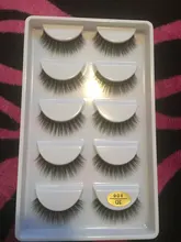 Pestañas postizas de visón Natural, 5 pares, hechas a mano, gruesas, de algodón, pestañas postizas de maquillaje con fecha