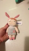 Metoo-muñecos de peluche de animales para niños y niñas, Mini llavero Kawaii con colgante de conejo Angela