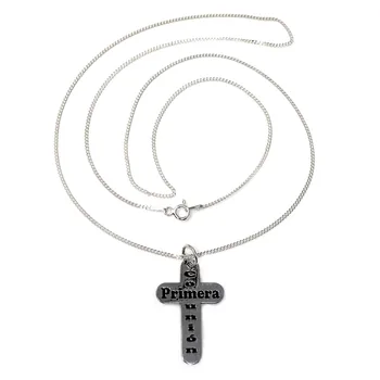 Cross pendant 925 Sterling silver m First Communion 30mm. Letters smooth chain 60cm. Chin rest reasa-RECORDING INCLUDED
Cross pendant 925 Sterling silver m First Communion 30mm. Letters smooth chain 60cm. Chin rest reasa-RECORDING INCLUDED