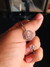 Pulsera de piedra blanca de circón para mujer, brazalete ajustable de árbol de la vida para mujer, brazalete de boda de oro rosa