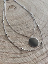 Collares de cuentas anenjary simples de Plata de Ley 925 con suerte para mujer, gargantilla de cadena corta, collares S-N554