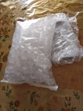 Taza para tinta de tatuaje, tapa desechable de plástico para Microblading, suministro de accesorios, contenedor de soporte transparente de pigmento, S/M/L, mezcla de 500 Uds.