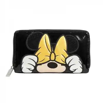 Minnie design black zipper wallet
Minnie design black zipper wallet