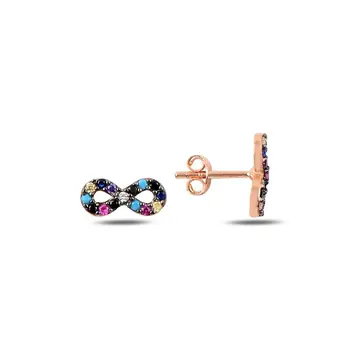 Angemiel 925 Sterling Silver Mixed Color Zircon Cubic Zirconia Infinity Earrings-Rose Gold Plated
Angemiel 925 Sterling Silver Mixed Color Zircon Cubic Zirconia Infinity Earrings-Rose Gold Plated