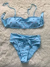 Bandeau Swimsuit Bikini Pink Push-Up Micro Biquini High-Waist Women