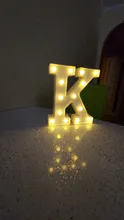 Letrero con símbolo de letras para decoración del hogar, luces LED de plástico con forma de corazón para escritorio, adorno de letras para boda, regalo de San Valentín