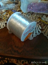 1 rollo/lote Diy cuentas de cristal cordón elástico línea elástica redonda diámetro 0,5mm-1,5mm para la fabricación de joyas Hilo de hilo al por mayor