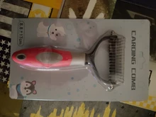 Pet Hair Removal Comb for Dog Cat Detangler Fur Trimming Dematting Deshedding Deshedding