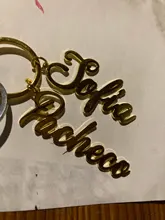 Llavero de acero inoxidable para hombre y mujer, llavero con colgante con placa con nombre personalizado y texto