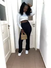 Camisetas cortas ajustadas de manga larga para mujer, blusas sexys ajustadas con escote, ropa para discoteca 2020