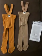 South moda de Corea-pantalones de algodón para bebé recién nacido, 100% de cintura alta con cinturón cruzado, mallas para bebé, niño y niña