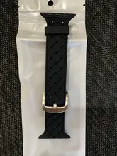 Correa de silicona para Apple watch 6, 44mm, 40mm, serie 5, 4, 3, 2 SE, accesorios, correa de Patrón de tejido, pulsera iWatch de 42mm y 38mm