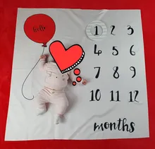 Manta de crecimiento mensual para bebé recién nacido, accesorios de fotografía, Fondo de tela para alfombra, accesorios de fotografía