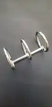 Anillo de bisagra para encuadernación, libro de hojas sueltas, chapado en Metal, escritorio de níquel, calendario, círculo, 3 anillos para Álbum de llaves de tarjeta