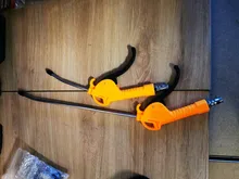 Pistola de aire amarillo en ángulo de mango de plástico pistola de aire de la bomba de aire del compresor AR-TS