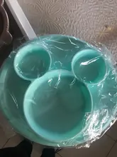 Platos tipo tazón alimentación de bebé, plato de silicona integrado para niños, platos de Silicagel para bebés