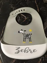 Baberos de animales de dibujos animados para bebé, Baberos impermeables de silicona suave para bebé, Niña y niño, material de alimentación impreso ajustable, delantal de babero para niño