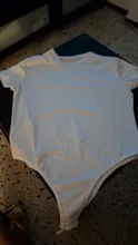 Mono Sexy de una pieza ajustado de manga corta cuello redondo abierto básico blanco negro rojo mono de cuerpo para mujer