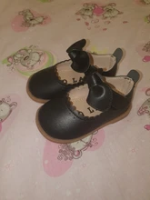 Bebé niñas zapatos de cuero suave clásico de primavera y otoño de los niños de moda Zapatillas de deporte niños vestido de zapatos de arco-Nudo de dulce para niños pequeños 21-30