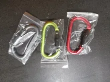 Paracord-Cadena de mosquetones de aluminio de 8cm, Clip de bloqueo rotativo, hebilla de anillo D, llavero, gancho de presión de montaña para acampada, Kit de viaje al aire libre