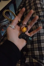 LLavero de mango de videojuego creativo para hombre y mujer, modelo de Joystick de simulación, llavero con anilla colgante, soporte de pareja llave, regalo