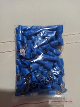 Conector de Cable de crimpado de pala aislada, Kit de Terminal macho hembra de 100mm, 16-14 AWG, 22-16AWG, 12-10AWG, 6,3 Uds.