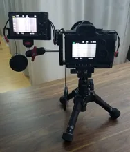 Tripod Magic Arm with Dual Ballhead Articulating 1/4'' Screw Universal Camera Video Monitor