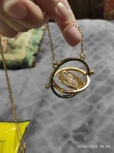 De moda película snitch dorada collar tiempo turner collar giratorio gira reloj de arena colgante de joyería para Mujeres Hombres unisex regalos