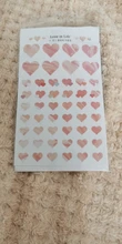 Pegatinas decorativas para la agenda, 2 hojas (100 uds) con bonito gradiente de corazones amorosos