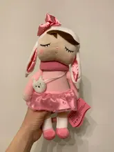 Metoo-conejo de peluche de felpa para niñas, conejo, ciervo, ballet, chica sirena, regalo de cumpleaños y Navidad