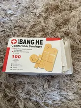 Vendajes de primeros auxilios para heridas, vendaje médico antibacterias, resistente al agua, juegos de emergencia para hemostasia, 4 tamaños, lote de 100 unidades