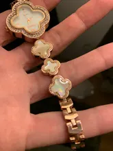 Reloj con diamantes de imitación de cristal para mujer, pulsera de oro rosa, resistente al agua, de cuarzo, informal, novedad de 2020