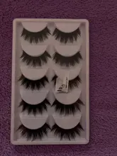5 pares de pestañas postizas 3D largas naturales de imitación de pelo de visón Wispies Fluffies Drama pestañas suaves hechas a mano Libre de crueldad pestañas negras
