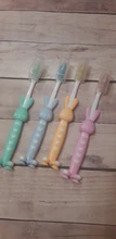4 unids/set de dibujos animados lindo cepillo de dientes para niños de carbón de bambú mango corto Niños cepillo de dientes de bebé cuidado de los dientes