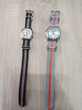 Correa de reloj con trenzas de nailon para mujer, banda de reloj de 18MM, 20MM, 22MM y 24MM, 5 anillos de plata, pulsera de repuesto a rayas de Color sólido
