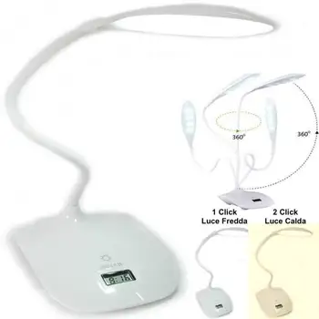 LED table lamp light warm or cold with stem jointed touch switch with mini watch rechargeable via USB
LED table lamp light warm or cold with stem jointed touch switch with mini watch rechargeable via USB