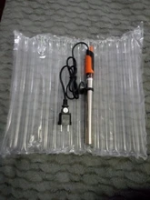 Varilla de calentador de acuario de acero inoxidable, ajustable, 50 ~ 500W, 17-35 grados Celsius, para controlar la temperatura, calor, agua, para pecera