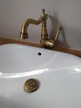 Drain Basin Sink Lavatory Brass-Material Bathroom Antique-Finish Clic-Clac Waterlet Pop-Up