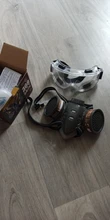 Mascarilla profesional de media cara para polvo de Gas, gafas de seguridad de visión amplia, Cartucho de filtración de carbono para pulverizar pintura, trabajo seguro