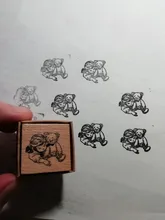 Caja de ventana Retro Dream Moon, madera para sellos de goma álbum de recortes, papelería, bricolaje, sello estándar